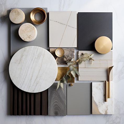 Modern Home Mood Board, Kitchen Mood Board Colour Palettes, Luxury Moodboard, Color Palette Interior Design, Kitchen Colour Combination, Materials Board Interior Design, Color Palette Living Room, Mood Board Interior, Design Mood Board