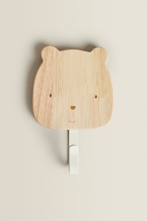 BEAR HOOK - Natural | ZARA United Kingdom Teddy Bear Room Decor, Bear Nursery Theme, Balloon Door, Teddy Bear Nursery Decor, Teddy Bear Nursery, Bear Nursery Decor, Bear Nursery, Bear Theme, Bear Face