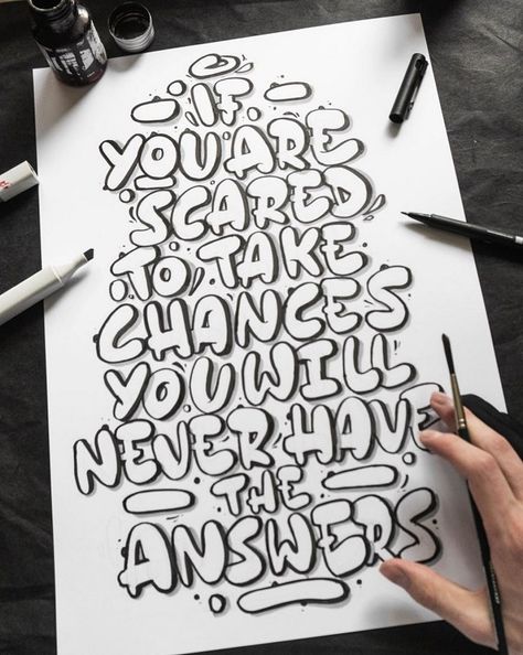 32 Remarkable Lettering and Typography Design for Inspiration - 2 Slogan Lettering Ideas, Calligraphic Fonts, Calligraphy Quotes Doodles, Simple Lettering, Easy Love Drawings, Typography Artwork, Colorful Outfits, Hand Lettering Inspiration, Hand Lettering Art