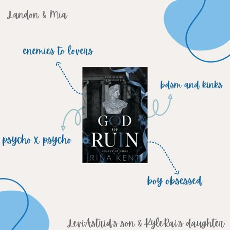 god of ruin by rina kent; legacy of gods tropes Legacy Of Gods Rina Kent, Landon King, God Of Ruin, Wicked Book, Legacy Of Gods, Fiction Books Worth Reading, Friends To Lovers, Dark Books, Rina Kent