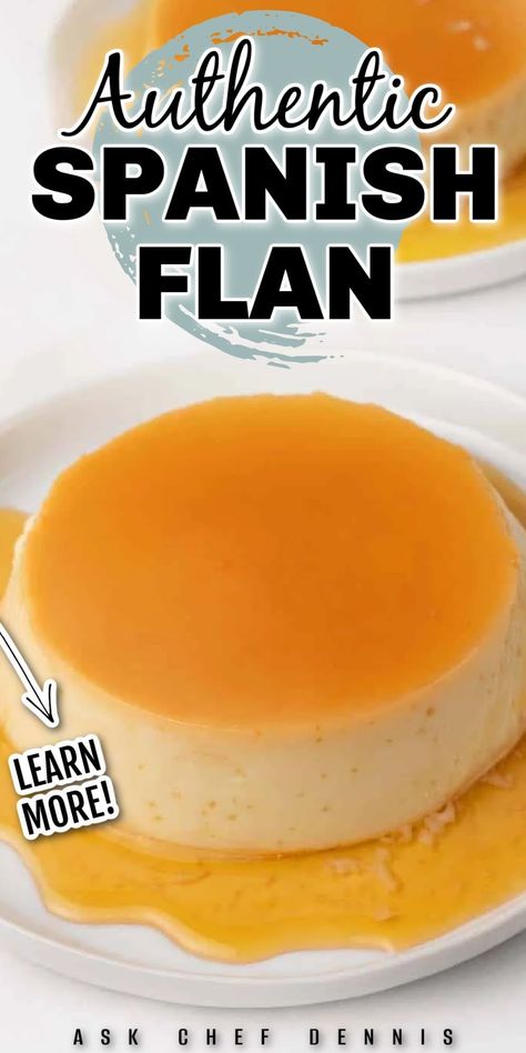 Authentic Spanish Flan Recipe, Homemade Flan Recipe, Spanish Flan Recipe, Best Flan Recipe, Spanish Flan, Flan Recipe Easy, Spanish Desserts, Boricua Recipes, Custard Desserts