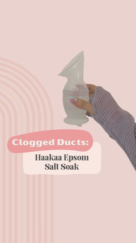 karrie_locher on Instagram: 🧂 Let’s make a Haakaa Epsom Salt Soak for clogged ducts🧂 Haakaa>> the @haakaausa uses gentle suction to help pull the clog out Epsom… Haakaa Pump, Parenting Hacks Baby, Clogged Duct, Breastfeeding Baby, Baby Delivery, Newborn Feeding, Exclusively Pumping, Newborn Baby Tips, Newborn Mom