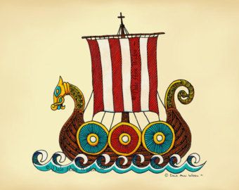 Escudo Viking, Ship Illustration, Viking Party, Viking Baby, Viking Boat, Vikings Game, Viking Life, Motif Art Deco, Dragon Birthday