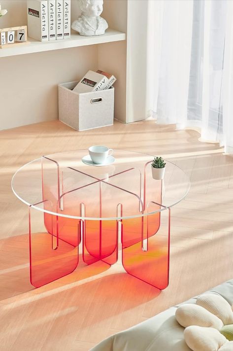 Funky Coffee Tables, Eclectic Coffee Tables, Modern Round Coffee Table, Red Coffee Tables, Clear Coffee Table, Trendy Coffee Table, Colorful Coffee Table, Acrylic Coffee Table, Round Coffee Table Modern