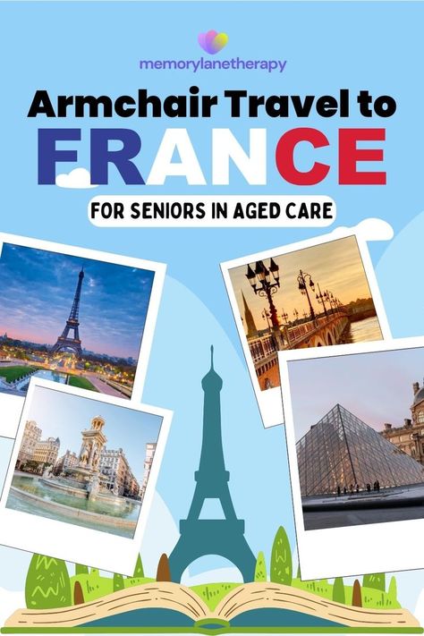 Welcome to a journey through the charming streets of France, right from the comfort of your aged care facility! Our comprehensive guide to Armchair Travel to France is designed to assist activity coordinators in creating engaging and immersive experiences for seniors. Fun Activities For Seniors, Streets Of France, Travel To France, Activities For Seniors, Armchair Travel, Aged Care, Australia Day, Care Facility, Free Activities