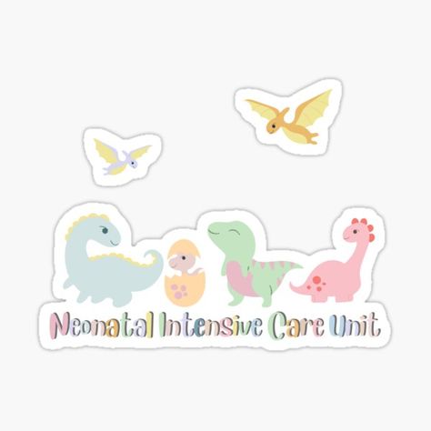 "Neonatal Intensive Care Unit (NICU) Dino Theme" Sticker for Sale by Ch33tos | Redbubble Dino Theme, Neonatal Intensive Care Unit, Intensive Care Unit, Intensive Care, Theme Design, Science Poster, Stranger Things Fanart, Sticker Design, Vinyl Sticker