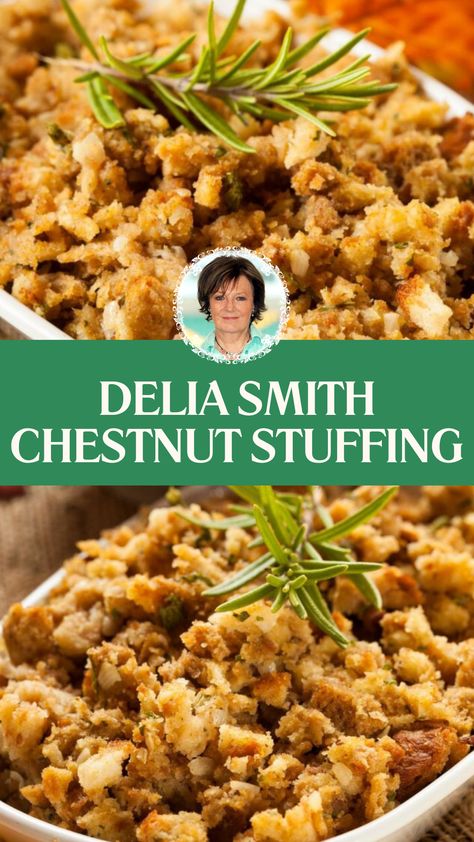 Delia Smith Chestnut Stuffing Chestnut Stuffing Recipes, Christmas Turkey Stuffing, Cheesecake Factory Louisiana Chicken Pasta, Roasted Rack Of Lamb, Louisiana Chicken Pasta, Streaky Bacon, Christmas Stuffing, Bacon Turkey, Turkey Stuffing Recipes