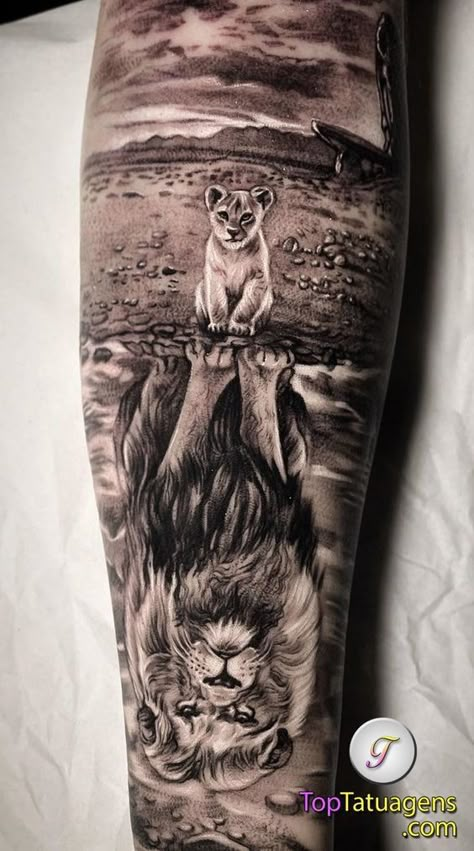 Tier Tattoo, Nature Tattoo Sleeve, Lion Tattoo Sleeves, Lion Tattoos, Lion Head Tattoos, Kunst Tattoos, Men Tattoos, Cool Forearm Tattoos