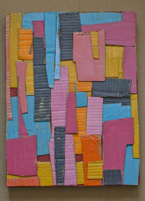 Cardboard Collage, Classe D'art, Recycled Art Projects, Cardboard Sculpture, Cardboard Art, Collaborative Art, Art Lessons Elementary, School Art Projects, Middle School Art