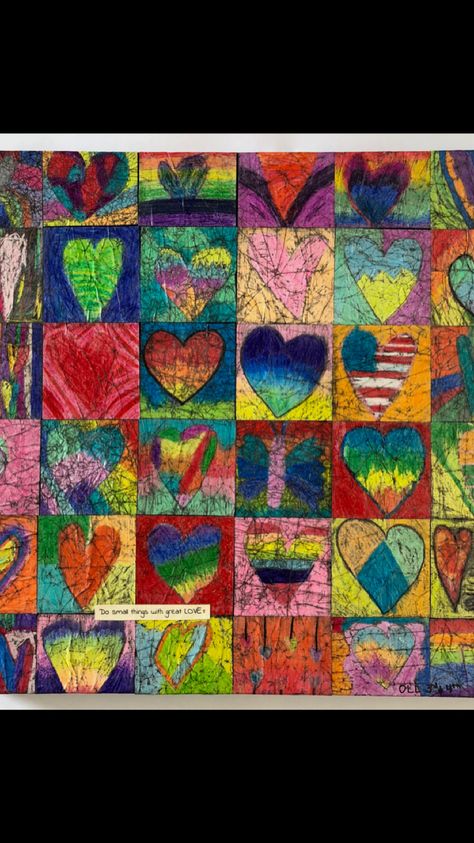 Crayon batik- Collaboration for auction Crayon Batik, Auction Projects, Crayon, Art For Kids, Batik, Abstract Art, Auction, Valentines, Art