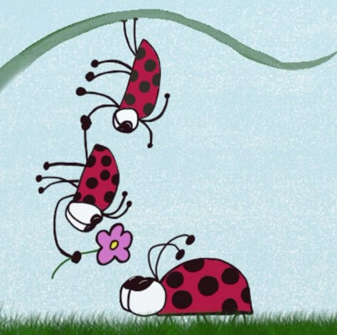 Today's Throwback Art Thursday is a digital watercolor painting of adorable ladybugs from 2012. 2012 was a significant year for me. It was the year I decided to pursue my passion for creating art after taking a long hiatus to raise my twins, who at the time started their first year in grade school. My art has undoubtedly evolved and improved over the years, and I'm grateful for all my fans who have supported and encouraged me along the way. #watercolorillustration #throwbackartthursdays ... Ladybug Watercolor Paintings, Ladybug Aesthetic, A Bugs Life, Trippy Designs, Ladybug Art, Bug Art, I'm Grateful, Unique Drawings, Lady Bugs