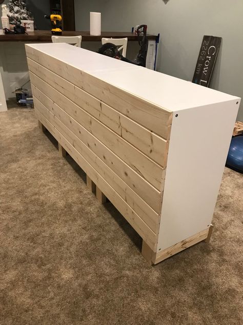 Ikea Media Cabinet, Ikea Reception Desk, Reception Desk Diy, Ikea Tv Console, Ikea Stuff, Ikea Cubes, Ikea Trofast Storage, Ikea Units, Ikea Tv