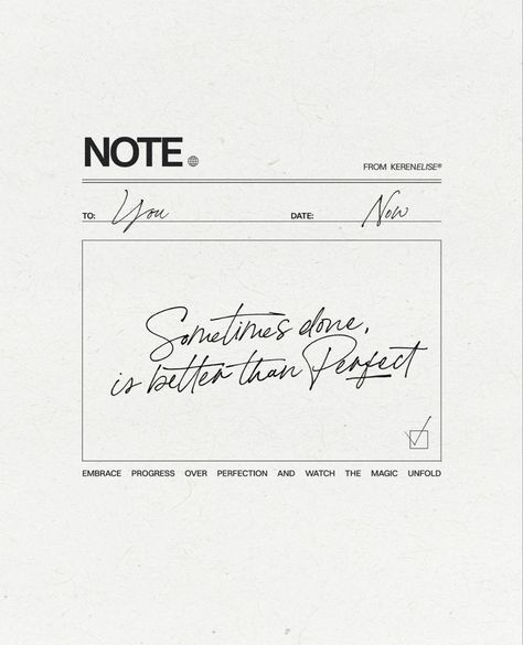 Creating Goodness, but Struggling for Perfect: As designers, it's in our DNA to create goodness – to craft beautiful visuals and impactful designs. Yet, there comes a point where seeking perfection can hinder the creative process. Spending hours in circles, striving for elusive perfection, can stall our progress. Branding and Logo design by Keren Elise Creative. Creative Document Design, Copywriter Aesthetic, Business Opportunities Quotes, Cocktail Book Design, Circle Graphic Design, Journey Design, Document Design, Progress Over Perfection, Journey Of Growth