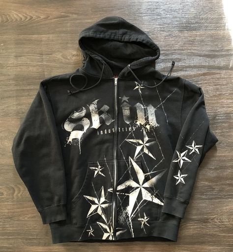 Y2k Bleach Hoodie, Y2k Grunge Hoodie, Affliction Jacket, Emo Hoodie, Affliction Hoodie, Affliction Zip Up Hoodie, Affliction Clothing, Fits Inspiration, Outfits 2000s