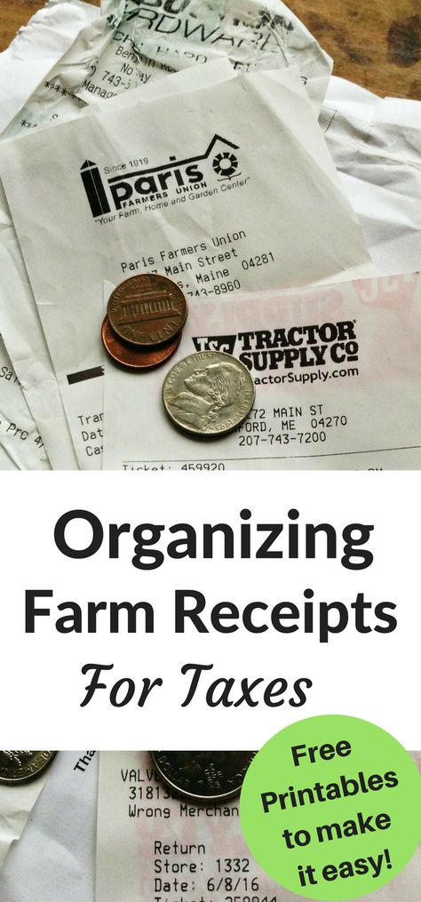 Organizing farm receipts for taxes can be easy, when you have a system in place. These printables are what we use to easily organize our farm receipts for tax time! #taxprep #farmincome #farming #homesteading #workfromhome Receipt Organization, Farm Plans, Homestead Farm, Simple Setup, Farm Business, Future Farms, Homesteading Skills, Tax Time, Mini Farm