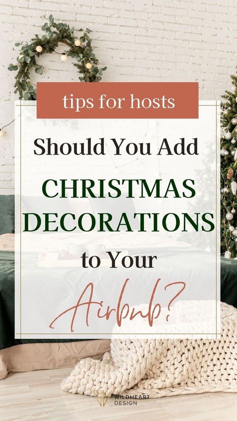 Wondering if Christmas decor will wow your guests or overwhelm them? This post weighs the yay or nay of Airbnb Christmas decorations and offers practical Airbnb host tips. Find out if decking out your vacation rental is worth the effort. Perfect for those Airbnb hosts on the fence about vacation rental decor ideas during the holidays – here are a few tips to help you decide! Vacation Rental Cabin Decor, Airbnb Holiday Decor, Airbnb Christmas Decor, Air B&b Decor Ideas, Behind The Bed Decor Ideas, Behind The Bed Decor, Vacation Rental Decor Ideas, Cozy Tree House, Hacks For Renters