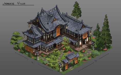 Forge Of Empires, Japan House Design, Rumah Minecraft Sederhana, Japanese Style House, Japan Architecture, Asian Architecture, Medieval Houses, Minecraft Blueprints, Minecraft Architecture