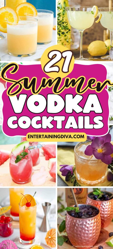 21 Summer Vodka Drinks | Food  Drink Fun Vodka Drinks, Fruity Vodka Drinks, Summer Vodka Drinks, Flavored Vodka Drinks, Summer Sangria Recipes, Vodka Mixed Drinks, Summer Vodka Cocktails, Simply Lemonade, Jello Shot