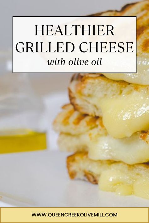 Healthier Grilled Cheese Healthier Grilled Cheese, Cottage Cheese Grilled Cheese, Healthy Grilled Cheese Recipes, Healthy Grilled Cheese, Baked Cauliflower Bites, Healthy Grilled, Olive Oil Recipes, Country Bread, Eating Healthier