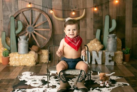 Smash Cake Cowboy, How The West Was One Photoshoot, Rodeo Themed 1st Birthday Photoshoot, First Rodeo Birthday Photoshoot, Steak Smash Photoshoot, Western First Birthday Photoshoot, First Rodeo Photoshoot, First Rodeo Cake Smash, How The West Was One Birthday Cake