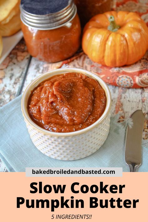 Pumpkin spice lovers will adore this easy five ingredient Slow Cooker Pumpkin Butter. It's like pumpkin pie in a jar without the guilt smeared on toast. via @Baked Broiled and Basted Slow Cooker Pumpkin Butter, Pumpkin Butter Recipe, Yogurt Oatmeal, Fall Addition, Slow Cooker Pumpkin, Pumpkin Butter, English Muffins, Best Slow Cooker, On Toast