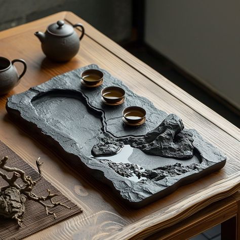 Immerse yourself in the world of tea aesthetics with our artisanal tea trays, where design and functionality harmonize to create an exceptional tea serving accessory. Luxury Tea, Tea Tray Design, Tea Accessories Wood, Chinese Tea House Aesthetic, Japanese Tea Set Aesthetic, Japanese Ceramic Tea Set, Japanese Tea Tray, Yoga Lover Gift, Organization Gifts