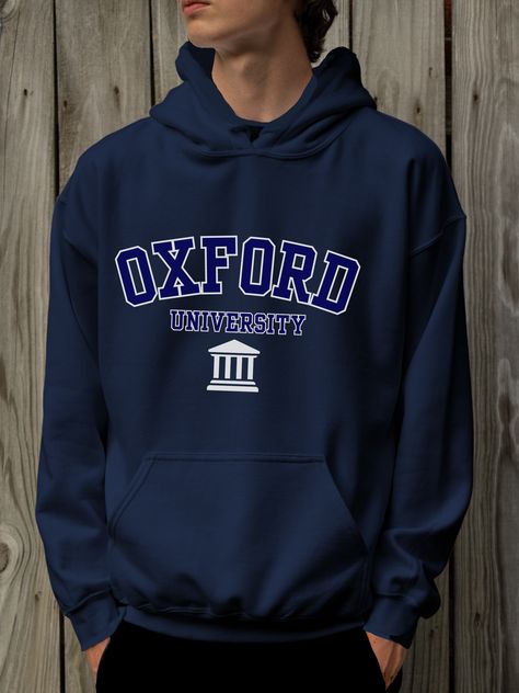 Oxford University Hoodie, High School Spirit Wear, University Hoodies, School Hoodies, Comfortable Hoodies, School Spirit Wear, University Hoodie, Hoodies Aesthetic, Collage Style