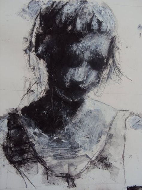 Sadness in loose messy lines Melancholy Art, Mark Demsteader, Double Portrait, Charcoal Drawings, Drawing Faces, Charcoal Art, Drawing Tips, Manga Drawing, Figure Painting