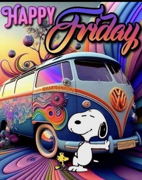 Happy Friday Humour, Snoopy Friday, Happy Snoopy, Happy Friday Pictures, Cute Morning Quotes, Goodnight Snoopy, Tgif Funny, Good Morning Hug, Good Morning Snoopy