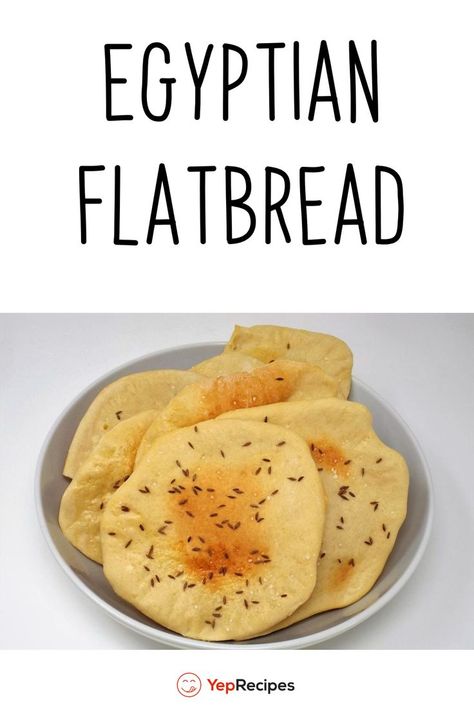 Egyptian Flat Bread Egyptian Flatbread, Egyptian Bread Recipe, Hamburger Bun Recipes, Egyptian Bread, Dinner Roll Recipes, Flat Bread Recipes, Flat Bread Recipe, Hamburger Bun Recipe, Egyptian Recipes