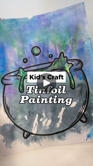 Easy Kid’s Halloween Activity 🧪How To Paint With Tinfoil 💕FOLLOW for more kid’s activities! #kidsactivities #kidsactivity #kidscrafts #kidscraft #kidsartsandcrafts #halloween #halloweencrafts #halloweenactivities | Emerald Outlaw | Emerald Outlaw · Original audio Witch Art Preschool, Witches Brew Craft For Kids, Witches Art For Kids, Witch Hat Art Projects For Kids, Witch Art Activities For Preschool, K4 Crafts, Wednesday Crafts, S Activities, Marker Painting