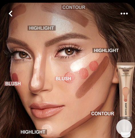 Teknik Makeup, Blush Natural, Face Contouring Makeup, Contouring Makeup, Face Brightening, Blush Stick, Makeup Artist Tips, Contour Stick, Matte Blush