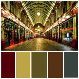 would like a more brick red vs maroon and a little more golden on the mustard, but love the concept Grey Gold Interior, Maroon Bed, Wall Paint Colour Combination, Gold Interior Design, Magic Colors, Gray Office, Crazy House, Color Palette Yellow, Palette Ideas