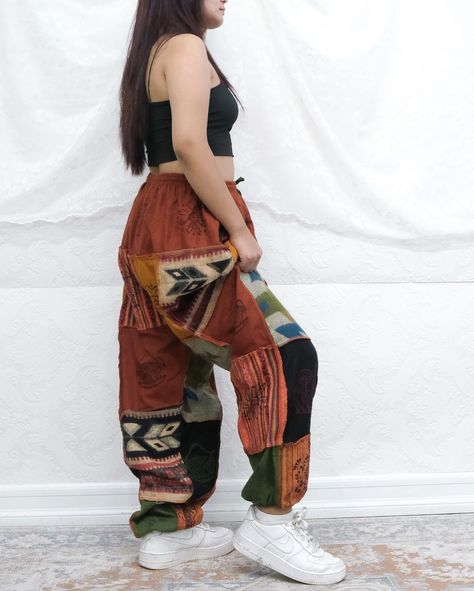 Patchwork Handwoven Wool Blend joggers Pants are now back 🖤❤️ 🔗https://karmanepalcrafts.com/collections/wool-pants/products/patch-winter-joggers-with-block-print #patchwork #joggers #handwoven #cargopants Patchwork Joggers, Boho Clothes, Joggers Pants, Wool Pants, Jogger Pants, Block Print, Cargo Pants, Wool Blend, Hand Weaving