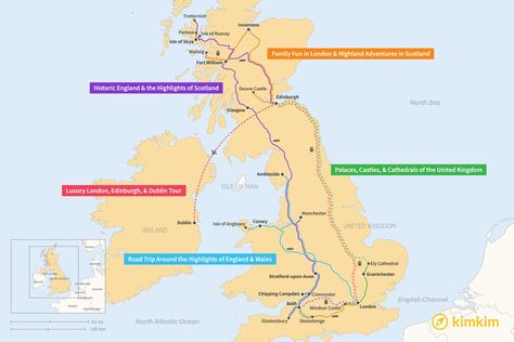 Map of 10 Days in The United Kingdom - 5 Unique Itinerary Ideas 10 Days In The Uk, United Kingdom Travel Itinerary, Uk Itinerary 10 Days, England Itinerary 10 Days, 10 Day Uk Itinerary, United Kingdom Itinerary, London Itinerary Map, London Sightseeing Map, Ireland Honeymoon