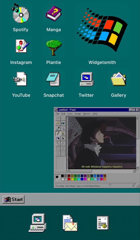 Homescreen Wallpaper Iphone, Computer Aesthetic, Tv Set Design, Technology Diy, Ios Homescreen, Windows 98, Computer Geek, Old Technology, Retro Gadgets