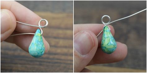 How to Make a Wire Wrapped Bead Pendant - Happy Hour Projects Wire Wrapped Bead Pendant, Jewelry Wrapping, Rock Jewelry, Beaded Jewellery, Witchy Jewelry, Bead Pendant, Wire Pendant, Handmade Wire Jewelry, Teardrop Beads