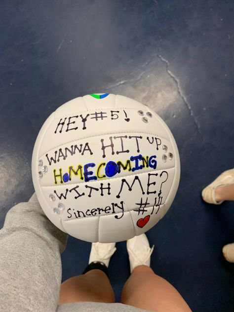 Volley Ball Hoco Proposal, Volleyball Hoco Proposals Ideas, Volleyball Promposal Ideas, Hoco Proposals Ideas Volleyball, Volleyball Hoco Proposals, Promposal Ideas For Him, Valentine Posters, Volleyball Hitter, Volleyball Promposal