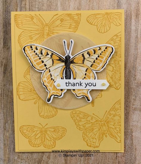 Stampin Up Butterflies, Butterfly Cards Handmade, Wings Card, Butterfly Brilliance, Butterfly Bouquet, Card Butterfly, Dragonfly Cards, Butterfly Stamp, Butterfly Card