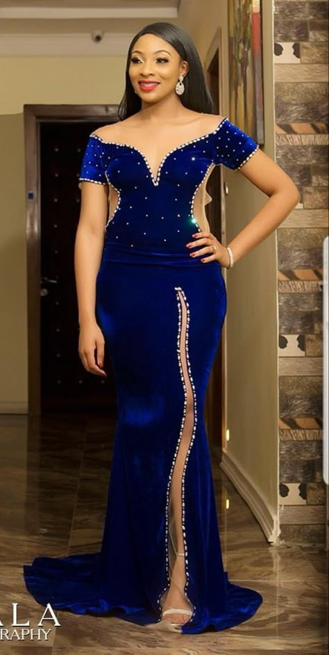 Evening/Dinner Dress Dinner Gowns, Lace Gown Styles, Lace Dress Styles, African Lace Dresses, Prom Dresses Modest, Evening Dress Fashion, فستان سهرة, African Print Fashion Dresses, African Clothing Styles