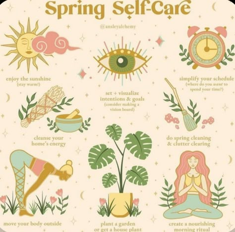 Spring Self Care, Witch Spirituality, Spiritual Journals, Making A Vision Board, Witchcraft Spell Books, Self Care Bullet Journal, Baby Witch, Herbal Magic, Self Care Activities