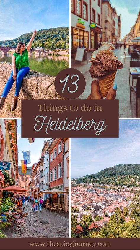 Discover all the best things to do in Heidelberg, Germany including all the top attractions, places to visit in Heidelberg, restaurants and cafes in Heidelberg Germany and more. This Heidelberg travel guide will help you plan the perfect trip to Heidelberg Germany. #heidelberg #germany #heidelberggermany #travel Heidelberg Cafe, Germany Honeymoon, Germany Travel Destinations, Rhine River Cruise, Australian Road Trip, German Travel, Heidelberg Germany, Germany Vacation, Cities In Germany