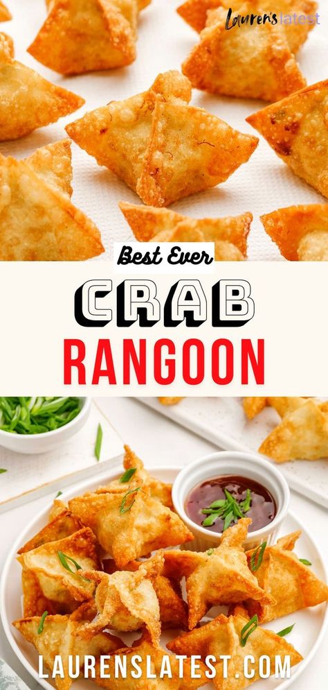 Crab Wontons, Crab Rangoons, Rangoon Recipe, Crab Rangoon Recipe, Wonton Recipes, Crab Rangoon, Crab Recipes, Wontons, Asian Inspired Recipes