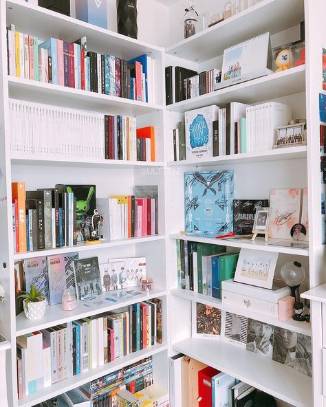 : (@ ultttae) on Instagram | Kpop Album Collection  | Featuring: BTS, WANNA ONE, KARD, Seventeen, The Rose, BAP, EXO, NCT 127 Army Bedroom, Army Room Decor, Album Collection, Army Room, Tumblr Rooms, Gaming Room Setup, Wanna One, Aesthetic Rooms, Room Setup