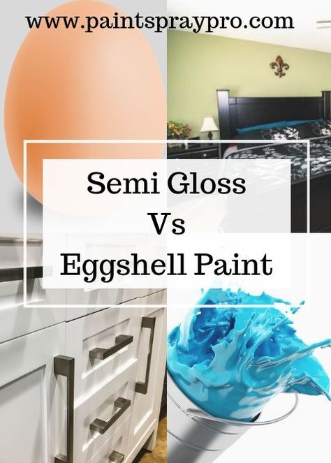 Semi gloss paint on walls may not be the best idea.  Any lumps or bumps will show up because semi gloss is reflective and highlights imperfections.  Eggshell paint finish is perfect for walls.  It's low shine formula hides nasty things on walls, meaning less prep time for you! #semigloss #semiglossonwalls #semiglosskitchencabinets #paintspraypro #semiglosstrim #eggshellpaintcolor #eggshellpaintfinish #eggshellpaint #paintfinishes #paintfinishesforwalls #paintfinishedforwallsinteriors Semi Gloss Paint On Walls, Eggshell Paint Color, Eggshell Paint Finish, Best Paint Sprayer, Black Painted Walls, Paint Sprayers, Ice Painting, Gray Painted Walls, Paint For Kitchen Walls