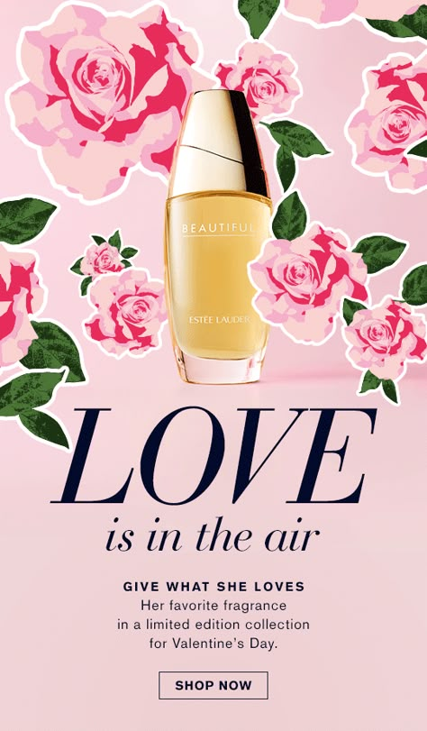 Estee Lauder Fragrance GIF animation Valentines Social Media, Luxury Perfume Packaging, Cocktail Book Design, Email Template Design, Perfume Sale, Fashion Layout, Marketing Business Card, Beauty Products Photography, Motion Graphics Design