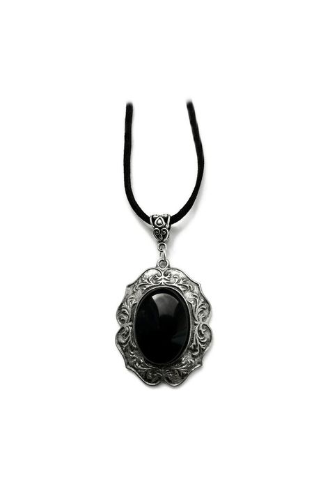 Goth Pendant, Black Lace Necklace, Victorian Pendant Necklace, Lunar Jewelry, Resin Cabochon, Victorian Pendants, Moon And Star Earrings, Gothic Vintage, Elegant Gothic