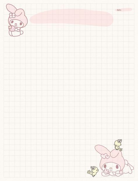 Cute Note Template, Cute Notes Template, Sanrio Pics, Note Taking Paper, Notability Notes, Notebook Paper Template, Christian Iphone Wallpaper, Hello Kitty Printables, Writing Paper Printable Stationery