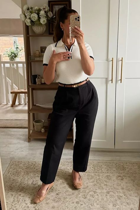 keelieslife on LTK Office Outfits Women Young Professional Business Casual Curvy, Pt Outfit Ideas, Casual Dc Outfit, Work School Outfits Women, Cute Work Casual Outfits, Trouser Outfit Plus Size, Classy Midsize Outfits, Curvy Corporate Fashion, Elevated Work Outfit