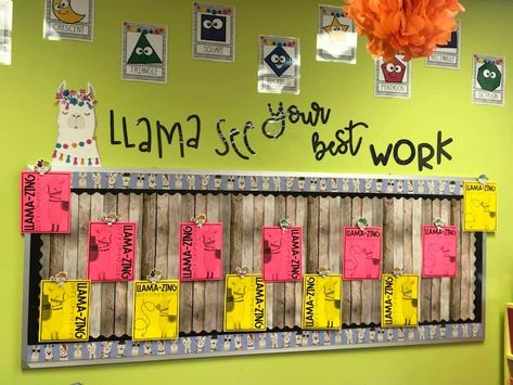 Headstart Classroom Themes, Llama Classroom Door Ideas, Llama Bulletin Board Ideas, Llama Classroom Theme Decor, Llama Llama Time To Share Activities, Llama Classroom Decor, Llama Bulletin Board, Llama Classroom Theme, Llama Decorations